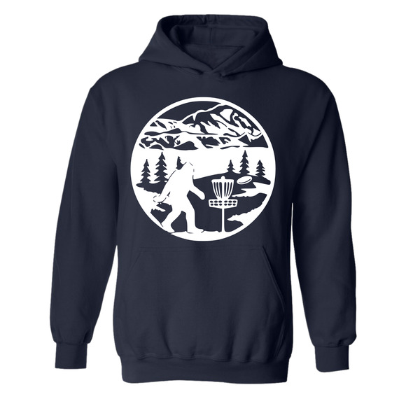 Disc Golf Hoodie SASQUATCH MOUNTAINS Discgolfer Discgolfing Sweatshirt - Picture 6 of 7